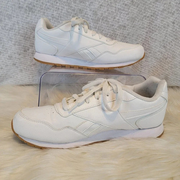 Womens White Reebok Classic‎ Run Sneakers Logo Cushioned Normcore Basic Size 10 - Picture 2 of 14